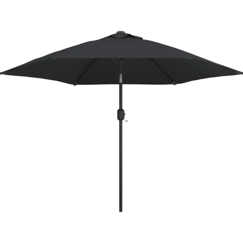 MAISON EXCLUSIVE - Parasol d'extérieur avec poteau en métal 300 cm noir