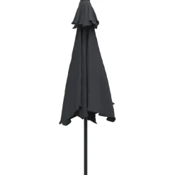 MAISON EXCLUSIVE - Parasol d'extérieur avec poteau en métal 300 cm noir