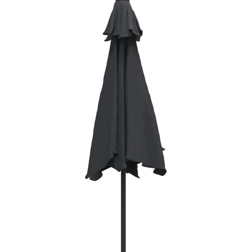 MAISON EXCLUSIVE - Parasol d'extérieur avec poteau en métal 300 cm noir