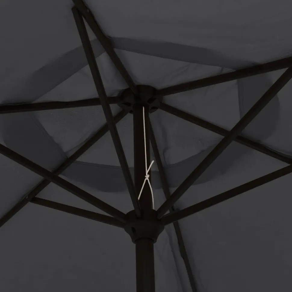 MAISON EXCLUSIVE - Parasol d'extérieur avec poteau en métal 300 cm noir