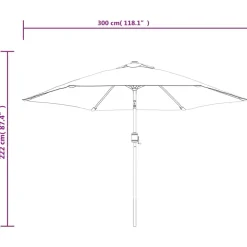 MAISON EXCLUSIVE - Parasol d'extérieur avec poteau en métal 300 cm noir