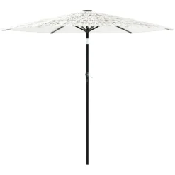 MAISON EXCLUSIVE - Parasol de jardin avec mât en acier blanc 223x223x213 cm