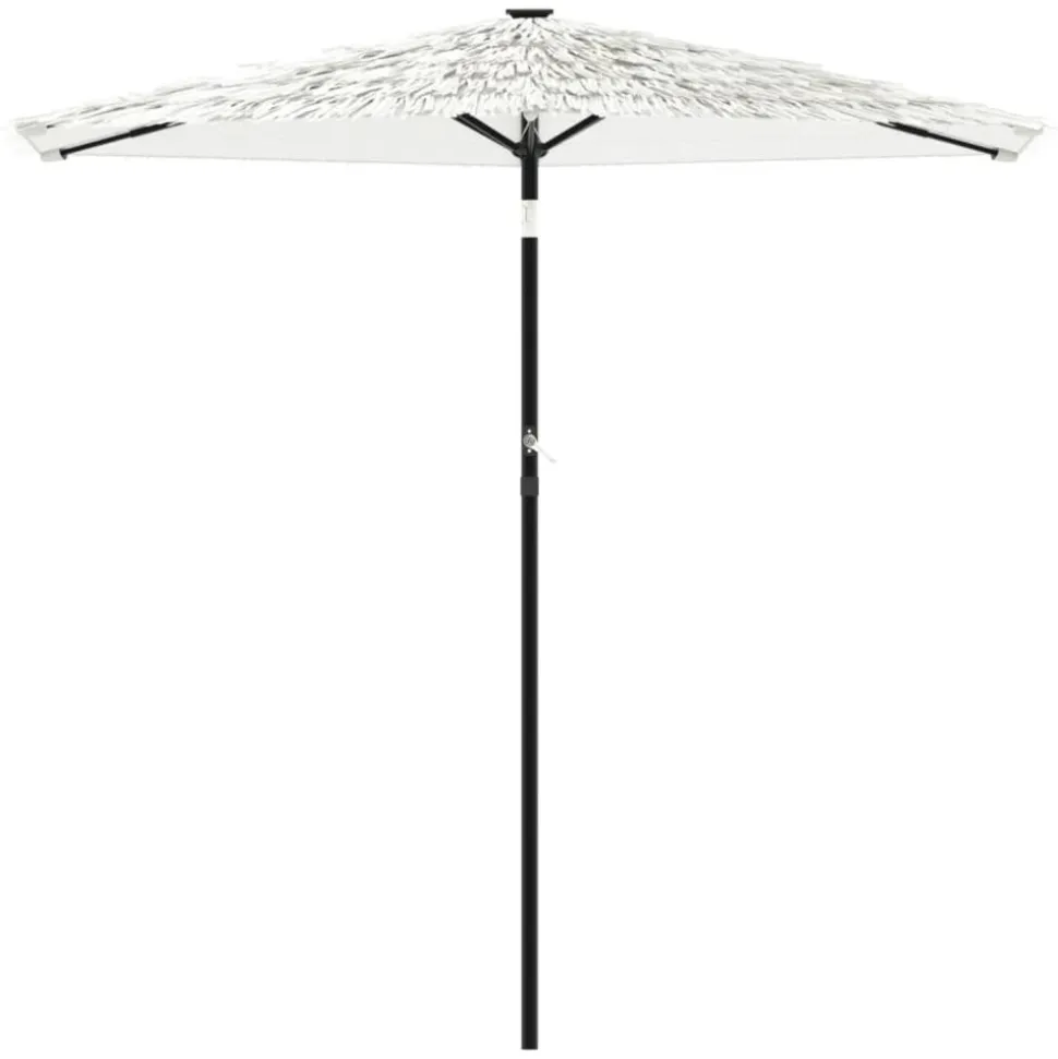 MAISON EXCLUSIVE - Parasol de jardin avec mât en acier blanc 223x223x213 cm