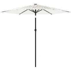 MAISON EXCLUSIVE - Parasol de jardin avec mât en acier blanc 223x223x213 cm