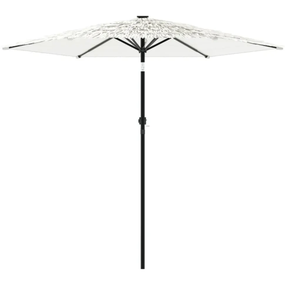 MAISON EXCLUSIVE - Parasol de jardin avec mât en acier blanc 223x223x213 cm