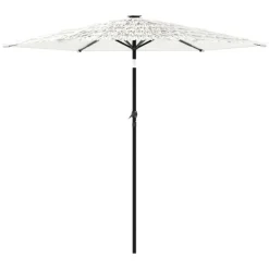 MAISON EXCLUSIVE - Parasol de jardin avec mât en acier blanc 223x223x213 cm