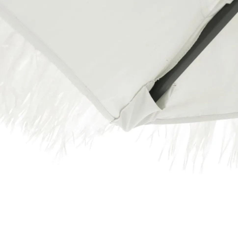 MAISON EXCLUSIVE - Parasol de jardin avec mât en acier blanc 223x223x213 cm
