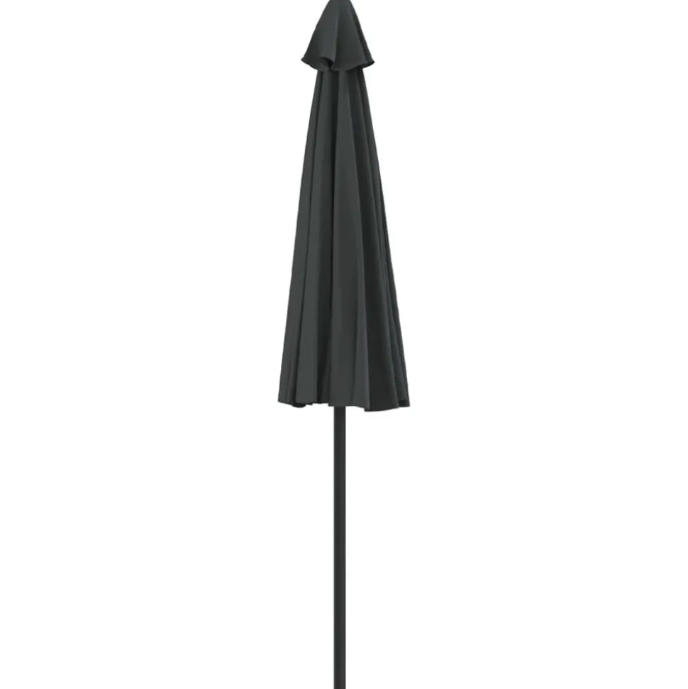 MAISON EXCLUSIVE - Parasol de balcon et mât en aluminium anthracite 270x144cm demi