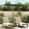 MAISON EXCLUSIVE - Parasol de jardin avec mât en aluminium 2x1,5 m noir