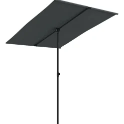 MAISON EXCLUSIVE - Parasol de jardin avec mât en aluminium 2x1,5 m noir