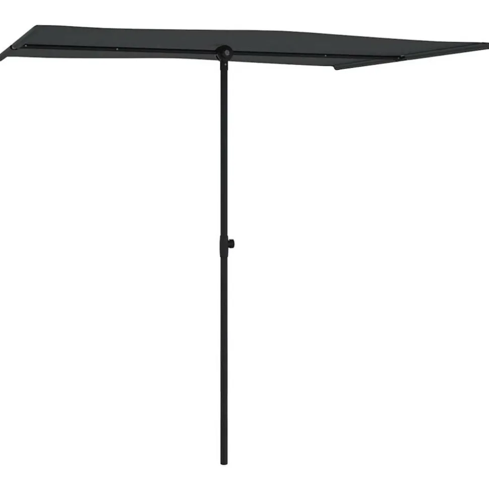 MAISON EXCLUSIVE - Parasol de jardin avec mât en aluminium 2x1,5 m noir
