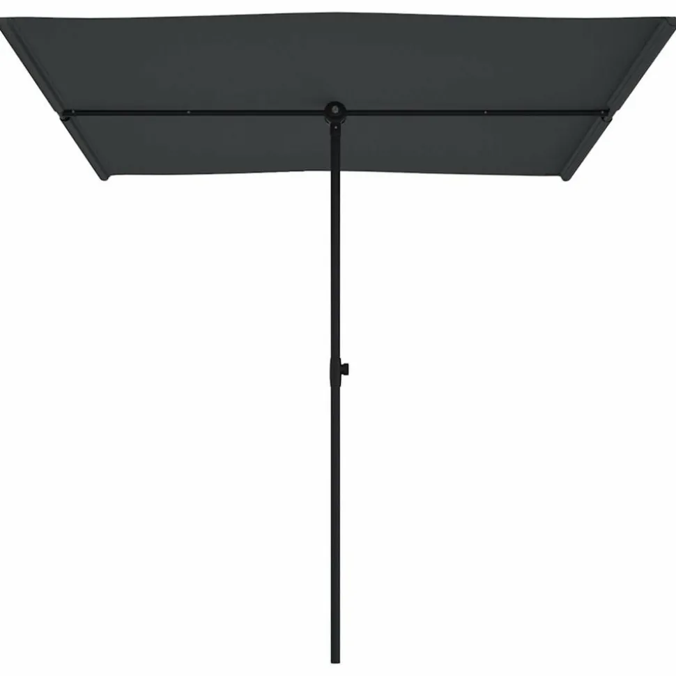 MAISON EXCLUSIVE - Parasol de jardin avec mât en aluminium 2x1,5 m noir