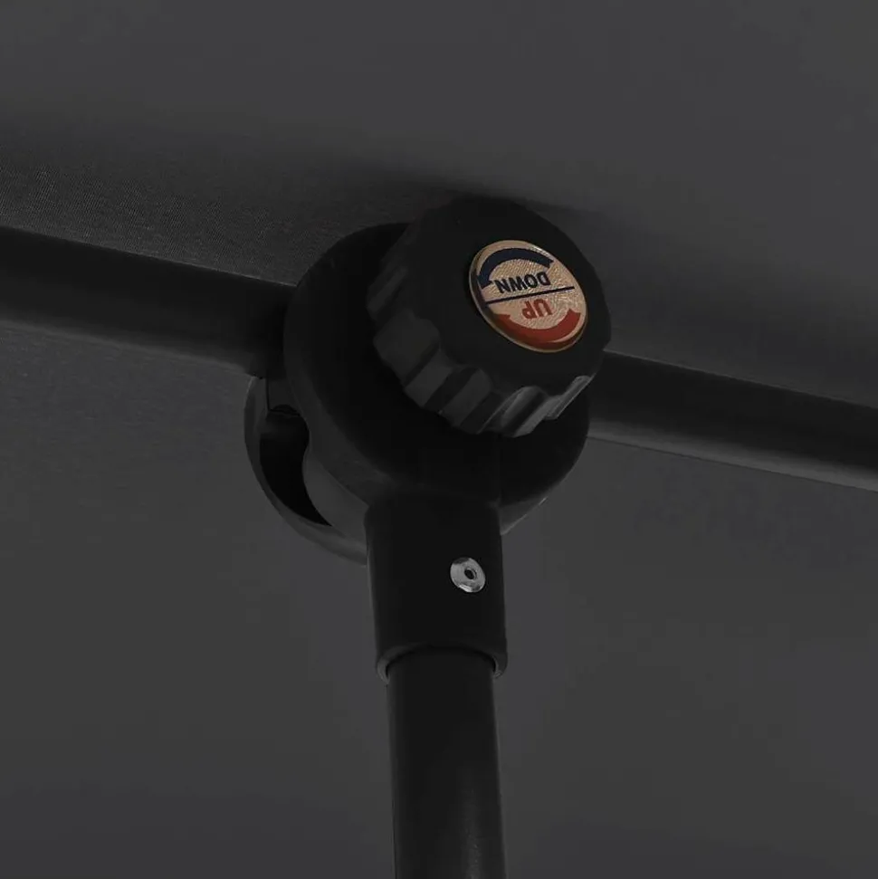 MAISON EXCLUSIVE - Parasol de jardin avec mât en aluminium 2x1,5 m noir