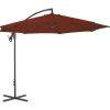 MAISON EXCLUSIVE - Parasol de jardin en porte-à-faux avec mât en acier terre cuite