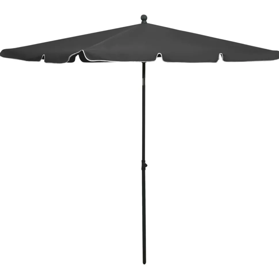 MAISON EXCLUSIVE - Parasol de jardin avec mât 210x140 cm anthracite