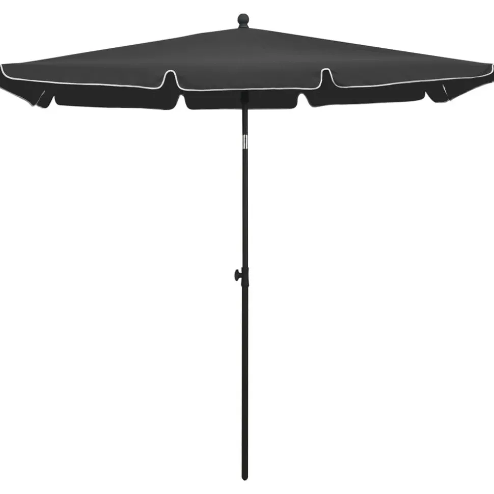 MAISON EXCLUSIVE - Parasol de jardin avec mât 210x140 cm anthracite