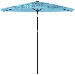 MAISON EXCLUSIVE - Parasol de jardin avec mât en acier bleu 268x268x226 cm