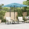 MAISON EXCLUSIVE - Parasol de jardin avec mât en acier bleu 248x248x248 cm