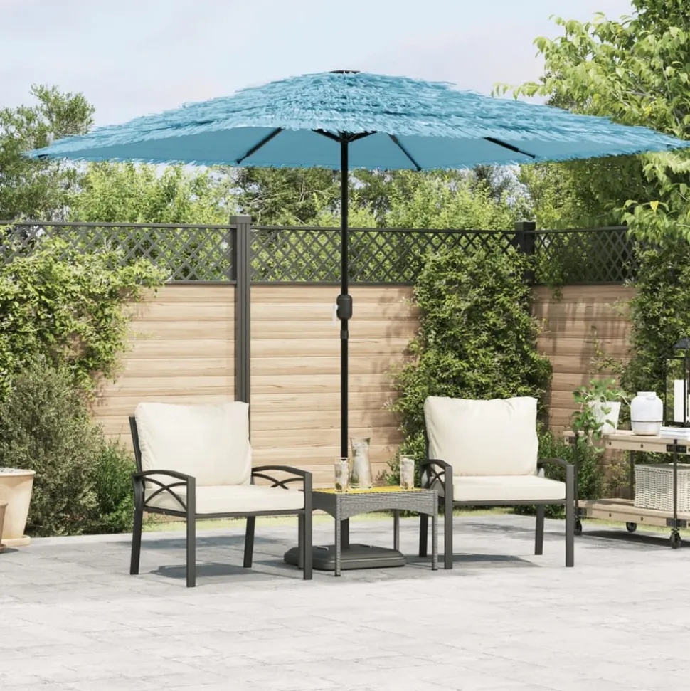 MAISON EXCLUSIVE - Parasol de jardin avec mât en acier bleu 248x248x248 cm