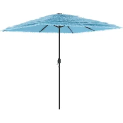 MAISON EXCLUSIVE - Parasol de jardin avec mât en acier bleu 248x248x248 cm