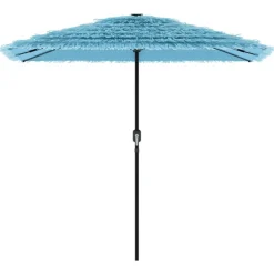 MAISON EXCLUSIVE - Parasol de jardin avec mât en acier bleu 248x248x248 cm