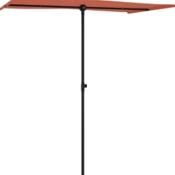 MAISON EXCLUSIVE - Parasol de jardin avec mât en aluminium 180x110 cm terre cuite