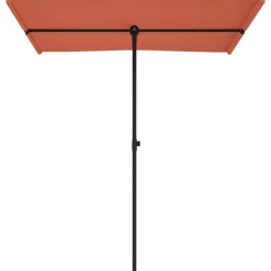 MAISON EXCLUSIVE - Parasol de jardin avec mât en aluminium 180x110 cm terre cuite