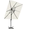 MAISON EXCLUSIVE - Parasol de jardin en porte-à-faux à double toit sable 250x250cm
