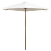 MAISON EXCLUSIVE - Parasol avec poteau en bois 270 x 270 cm blanc crème