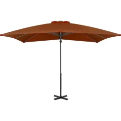 MAISON EXCLUSIVE - Parasol de jardin en porte-à-faux avec mât en aluminium