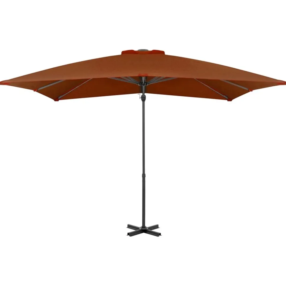 MAISON EXCLUSIVE - Parasol de jardin en porte-à-faux avec mât en aluminium