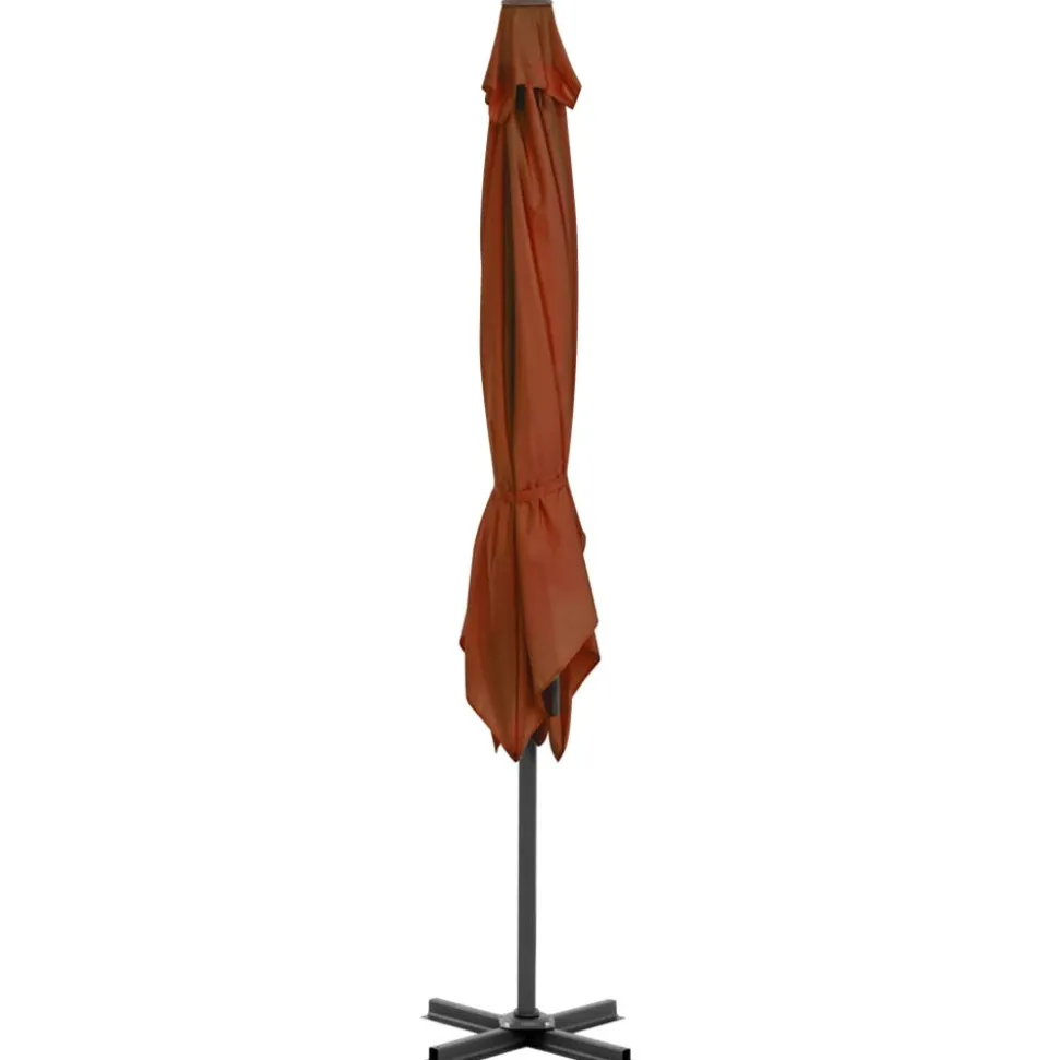 MAISON EXCLUSIVE - Parasol de jardin en porte-à-faux avec mât en aluminium