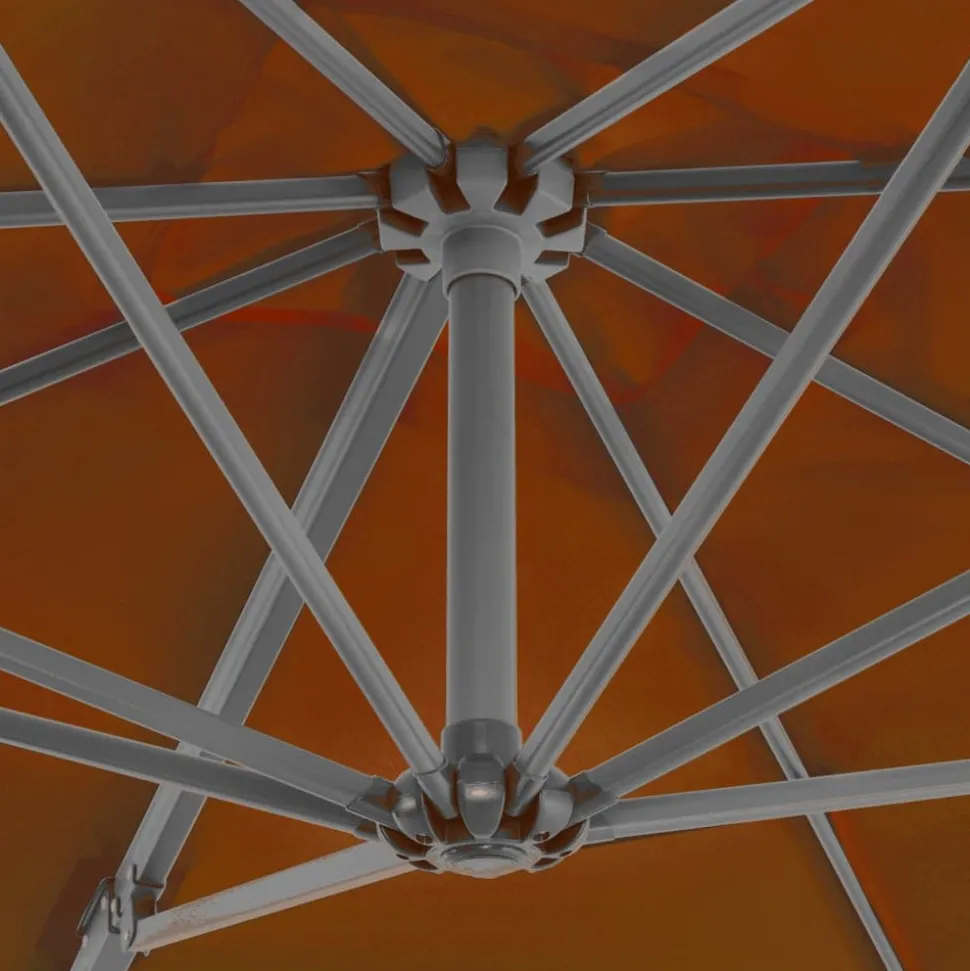 MAISON EXCLUSIVE - Parasol de jardin en porte-à-faux avec mât en aluminium