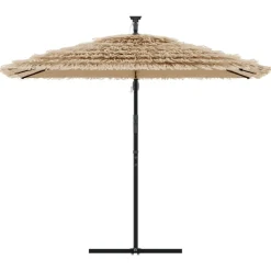 MAISON EXCLUSIVE - Parasol de jardin avec mât en acier marron 269x269x235 cm