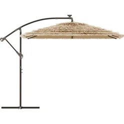 MAISON EXCLUSIVE - Parasol de jardin avec mât en acier marron 269x269x235 cm