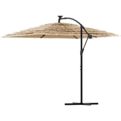 MAISON EXCLUSIVE - Parasol de jardin avec mât en acier marron 269x269x235 cm