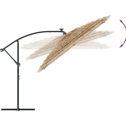 MAISON EXCLUSIVE - Parasol de jardin avec mât en acier marron 269x269x235 cm