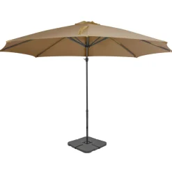 MAISON EXCLUSIVE - Parasol de jardin avec base portable taupe