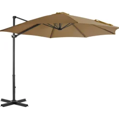 MAISON EXCLUSIVE - Parasol de jardin avec base portable taupe