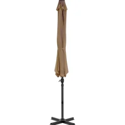 MAISON EXCLUSIVE - Parasol de jardin avec base portable taupe