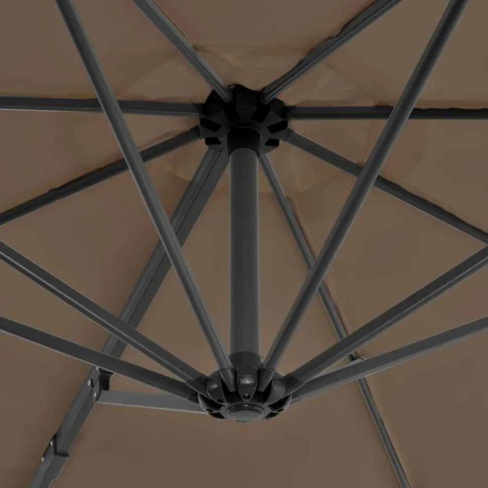 MAISON EXCLUSIVE - Parasol de jardin avec base portable taupe