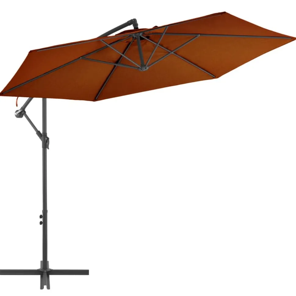 MAISON EXCLUSIVE - Parasol de jardin en porte-à-faux avec mât en aluminium