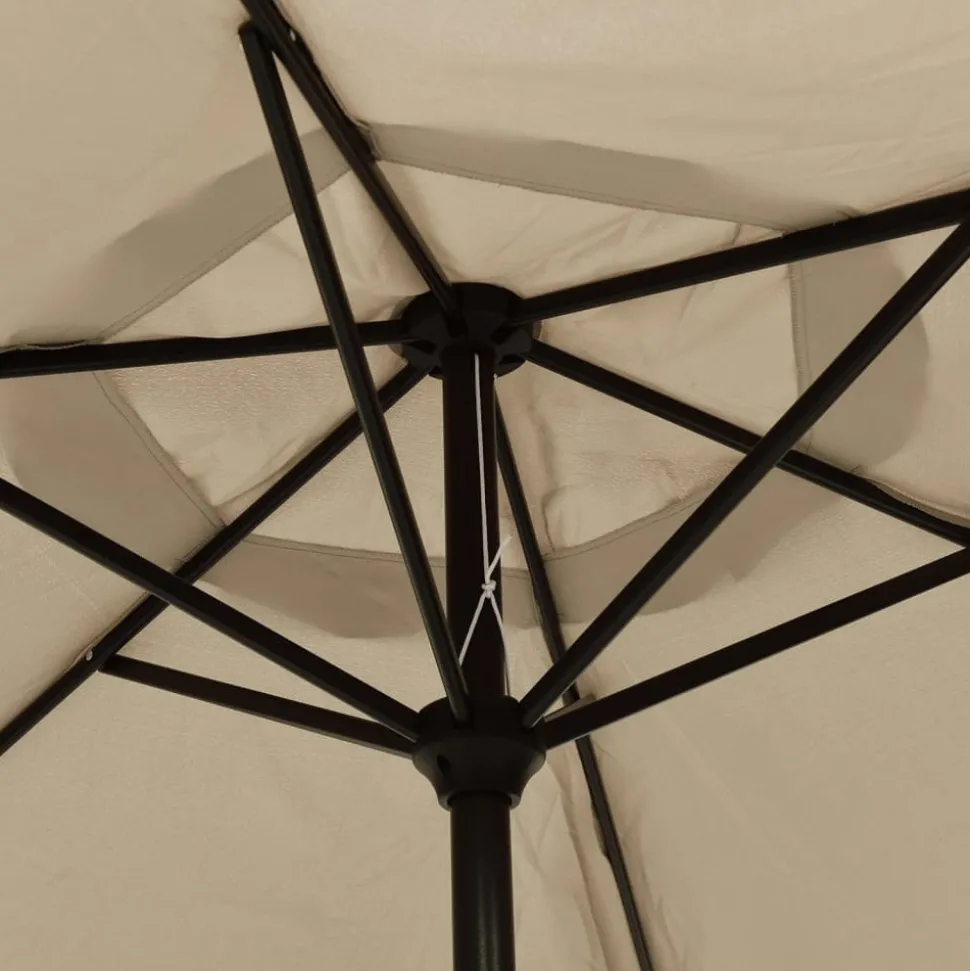 MAISON EXCLUSIVE - Parasol d'extérieur avec poteau en métal 300 cm taupe