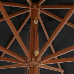 MAISON EXCLUSIVE - Parasol d'extérieur avec mât en bois 350 cm anthracite