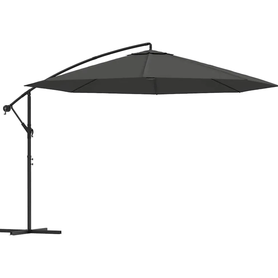 MAISON EXCLUSIVE - Parasol de jardin en porte-à-faux et poteau en aluminium
