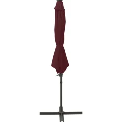 MAISON EXCLUSIVE - Parasol de jardin en porte-à-faux avec mât et lumières led