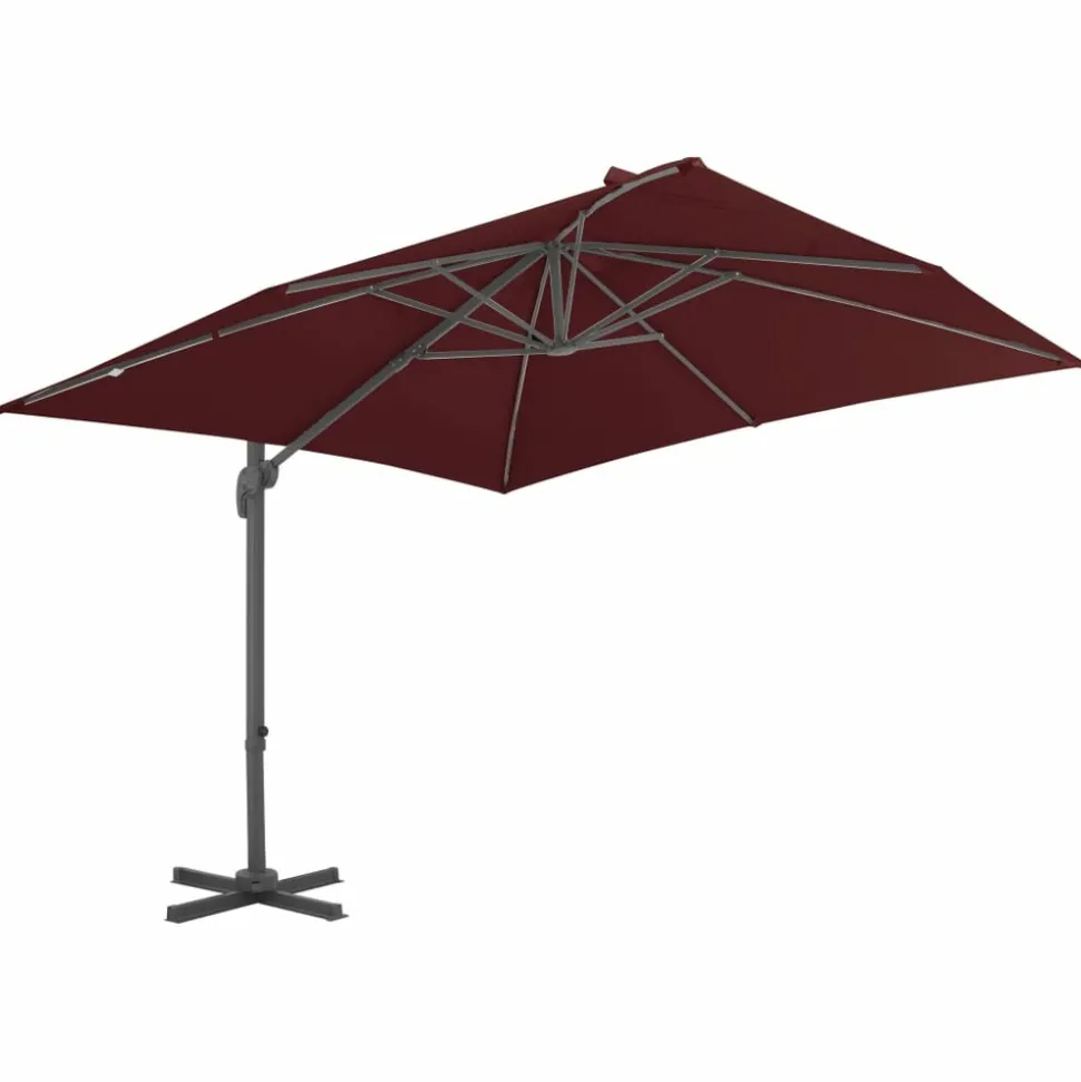 MAISON EXCLUSIVE - Parasol de jardin en porte-à-faux avec mât en aluminium