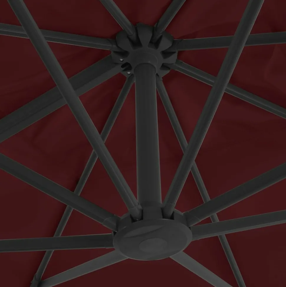 MAISON EXCLUSIVE - Parasol de jardin en porte-à-faux avec mât en aluminium