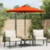 MAISON EXCLUSIVE - Parasol de jardin led et mât en acier terre cuite 225x225x212cm