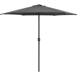 MAISON EXCLUSIVE - Parasol de jardin et mât en aluminium 270x246 cm anthracite